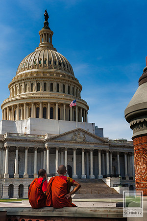 Buddhist monks at the Capitol Hill